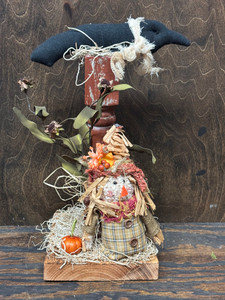 _FALL ARRANGEMENT W/CROW & SCARECROW _FALL ARRANGEMENT W/CROW & SCARECROW