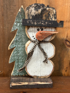 SNOWMAN W/ TREE SM SNOWMAN W/ TREE SM