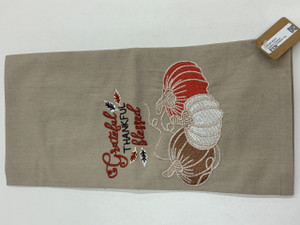 Grateful Thankful Blessed Pumpkins Tea Towel 19x28