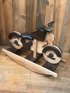 MOTORCYCLE ROCKER-NATURAL/ONYX MOTORCYCLE ROCKER-NATURAL/ONYX