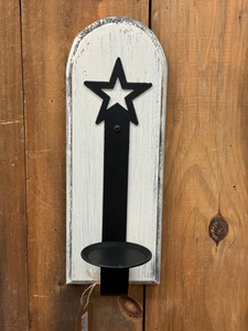 WROUGHT IRON WALL SCONCE-STAR WROUGHT IRON WALL SCONCE-STAR