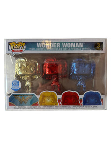 3 Pack Funko Pop! Wonder Woman Gold, Red & Blue Chrome (FS Exc)