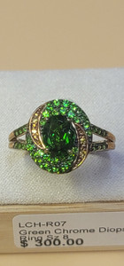 GREEN CHROME DIOPSIDE RING