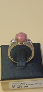 CABOCHON THULITE RING
