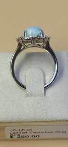 LARIMAR CABOCHON RING