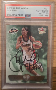 2002 ULTRA WNBA SUE BIRD RC AUTO PSA AUTO 10