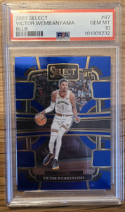 2023 SELECT BLUE VICTOR WEMBANYAMA RC PSA 10