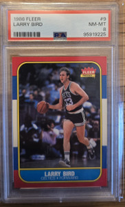 1986-87 FLEER LARRY BIRD PSA 8