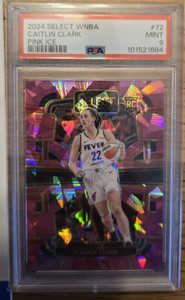 2024 SELECT CAITLIN CLARK SILVER PRIZM RC PSA 9