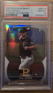 2023 BOWMAN DRAFT PAUL SKENES RC REFRACTOR PSA 10