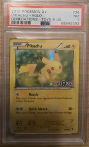 2016 POKEMON XY PIKACHU HOLO TOYS R US PSA 7