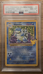 2021 POKEMON CELEBRATIONS BLASTOISE HOLO PSA 8