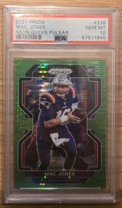 2021 PRIZM NEON GREEN PULSAR MAC JONES RC PSA 10 - SFM SHOP
