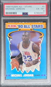 1990 Fleer All-stars Michael Jordan Psa 6