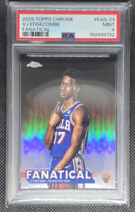 2025 Topps Chrome Vj Edgecombe Fanatical Rc Psa 9