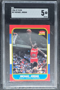 1986-87 Fleer Michael Jordan Rc #57 Sgc 5