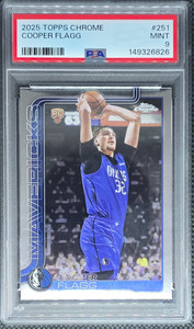 2025 Topps Chrome Cooper Flagg Rc Psa 9