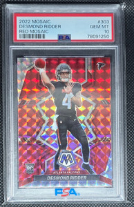 2022 Mosaic Red Desmond Ridder Rc Psa 10
