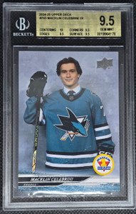 2024-25 Upper Deck Macklin Celebrini Rc Bgs 9.5