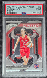 2024 Prizm Monopoly Caitlin Clark Insert Rc Psa 9