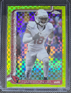 2025 Topps Chrome Yellow Marvin Harrison Jr. Refractor