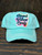 VINTAGE BASEBALL HAT-GOOD VIBES ONLY-TURQUOISE