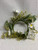 WHITE DAISY CANDLE RING W/GREENS CANDLE RING 5"