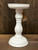 WOOD CANDLE HOLDER 8" WHITE