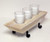 3 CANDLE HOLDER W/ LEG-WHITE