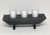 3 CANDLE HOLDER W/ LEG-BLACK
