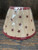 LAMP SHADE-12"-BURLAP & RED STARS