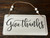 TIN GIVE THANKS SIGN 12"X6"