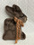 BROWN MINI FELT BUNNY