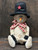 17" FABRIC SNOWMAN W/JOY