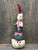 24" FABRIC SNOWMAN STACKED W/GREENERY