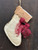 7" ANTIQUED FABRIC STOCKING ORNAMENT 7" ANTIQUED FABRIC STOCKING ORNAMENT