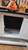3 DOOR HALL CABINET W/WOOD - OPEN-KONA/PURE WHITE