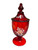 Westmoreland Ruby Red Candy Jar 8" Hand Painted