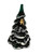 Christmas Tree Fenton Green 6" with Flock and Golden Bear