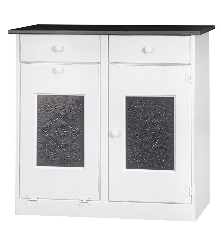 TRASH BIN & CABINET W/TIN