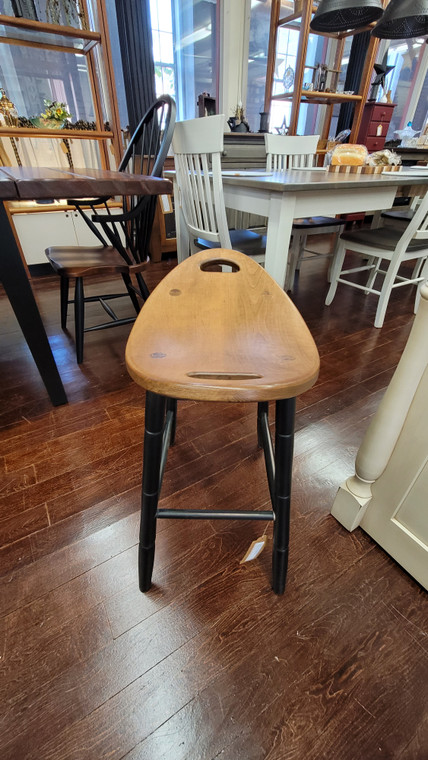 SADDLE STOOL-SPECIAL WALNUT/BLACK