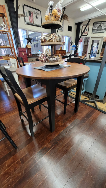 42" ROUND PUB TABLE  TABLE-SPECIAL WALNUT/BLACK