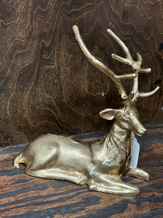 Gold Laying Reindeer 8.5"