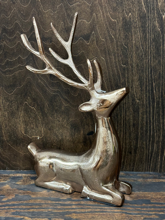 Gold Resting Deer 14"