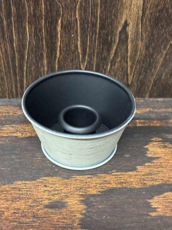 TAPER HOLDER MINI CUP-ANTIQUE WHITE