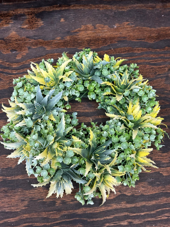 YELLOW CACTUS COLLAGE WREATH
