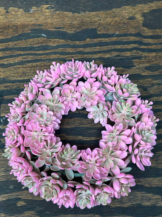 MINI PINK SUCCULENT WREATH