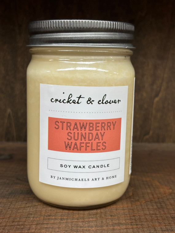 STRAWBERRY SUNDAY WAFFLES  8oz Candle