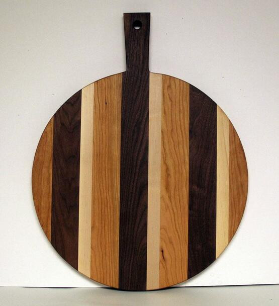 ROUND CHARCUTERIE BOARD TRIPLE WOOD