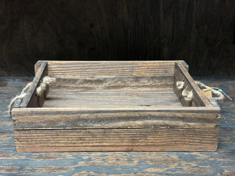 LATH BOX LG ROPE HANDLES 12x15_STAINED
